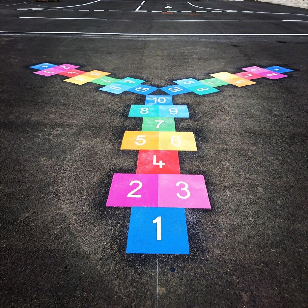 Playground markings in Cornwall and Devon