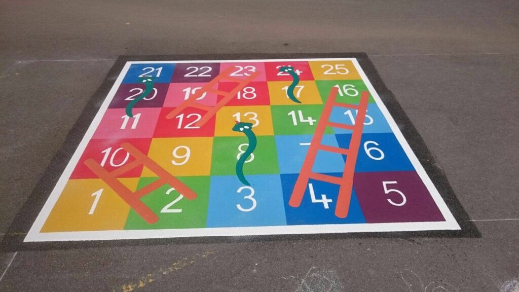 School playground markings in London