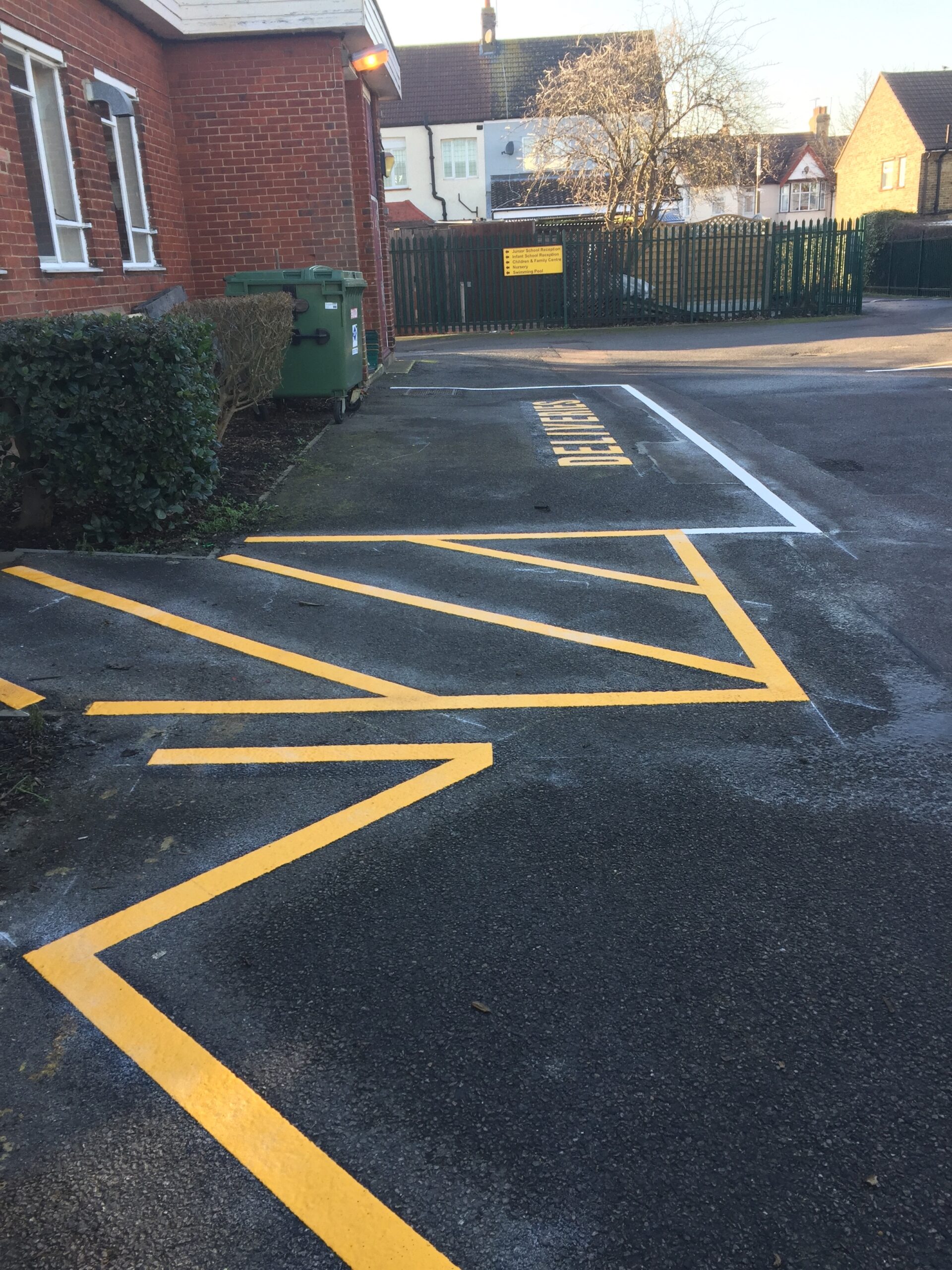 Car park line markings