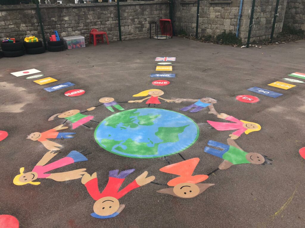 Installation of Athena's winning school playground design