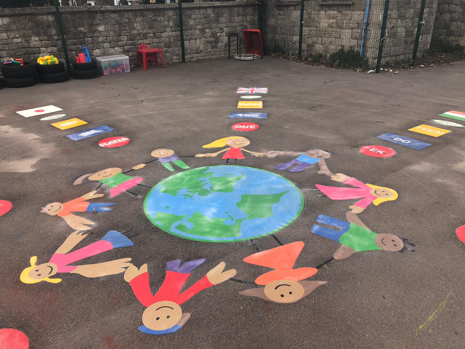 Installation of Athena's winning school playground design