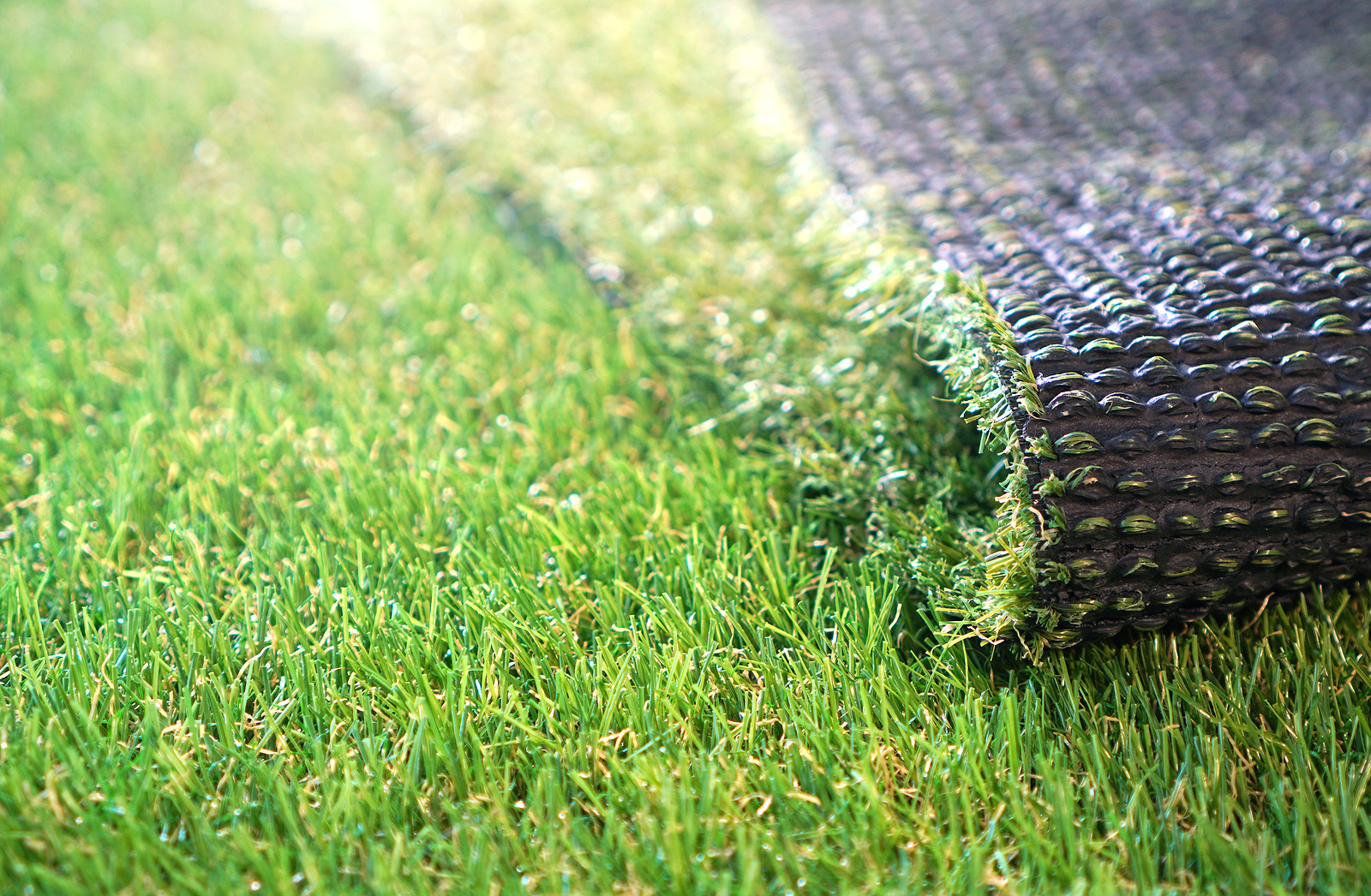 An artificial grass strip