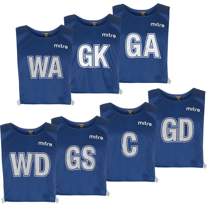 Mitre Standard Mesh Netball Bibs - Navy Blue