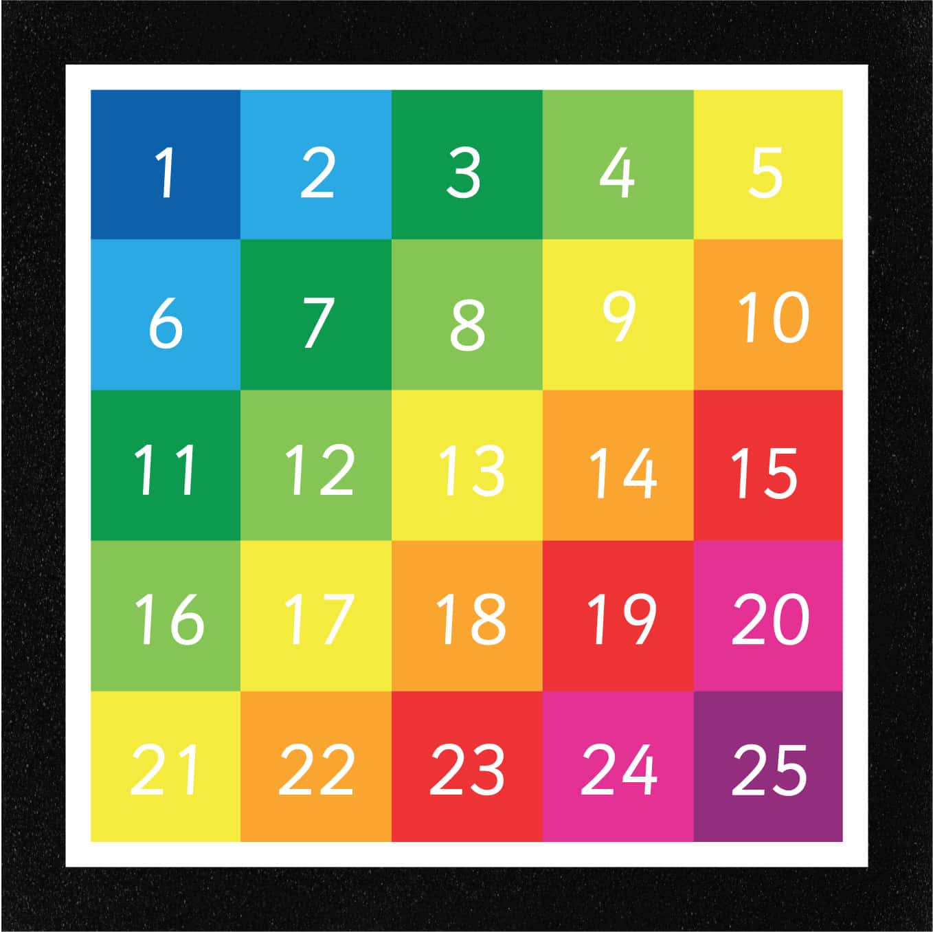 1-25 Grid (Full Solid)