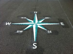 16 Point Compass Playground Marking | Geography Learning