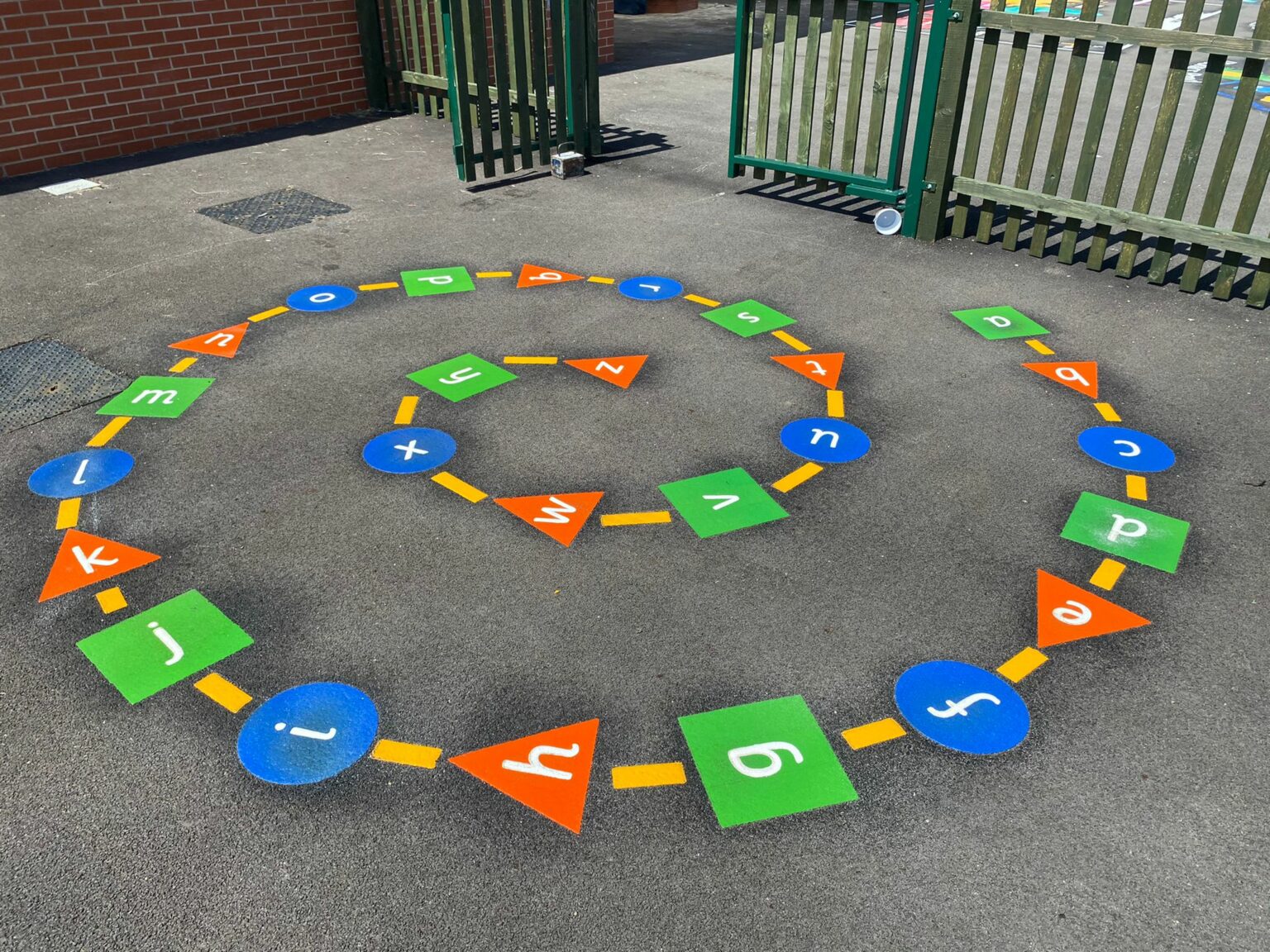 Alphabet Spiral Playground Markings | Designs & Lines