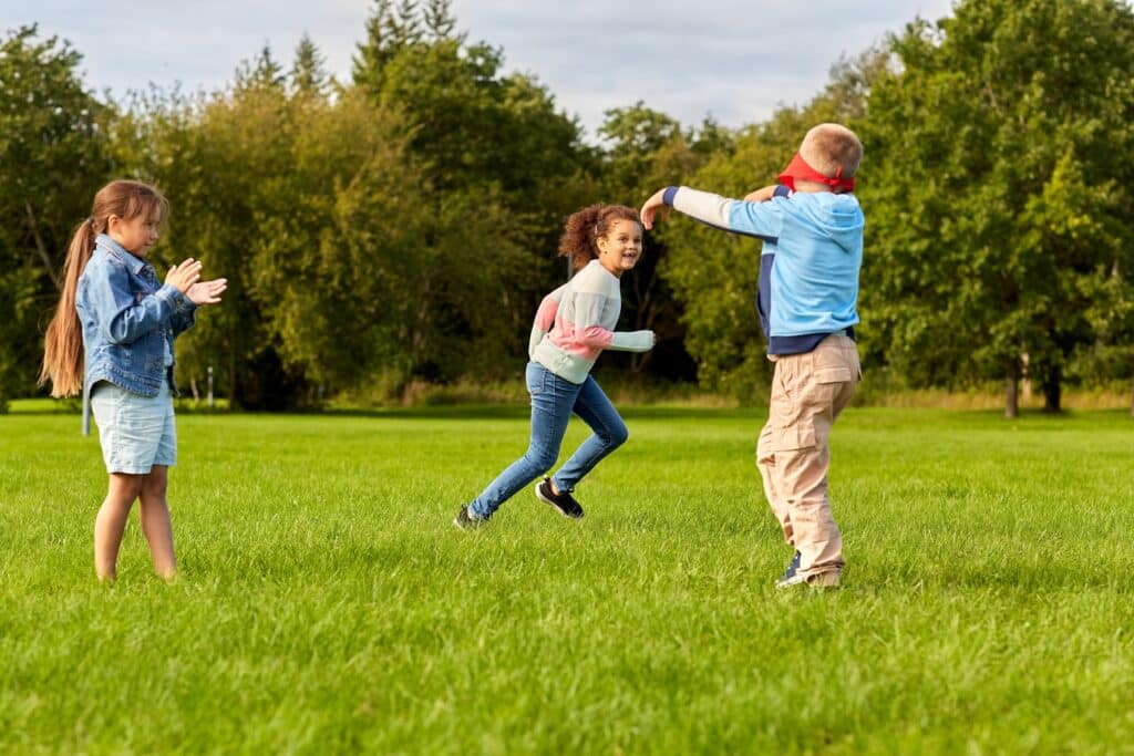 kids playing park