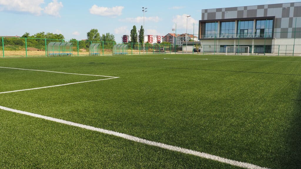 Artificial Grass Outside a School