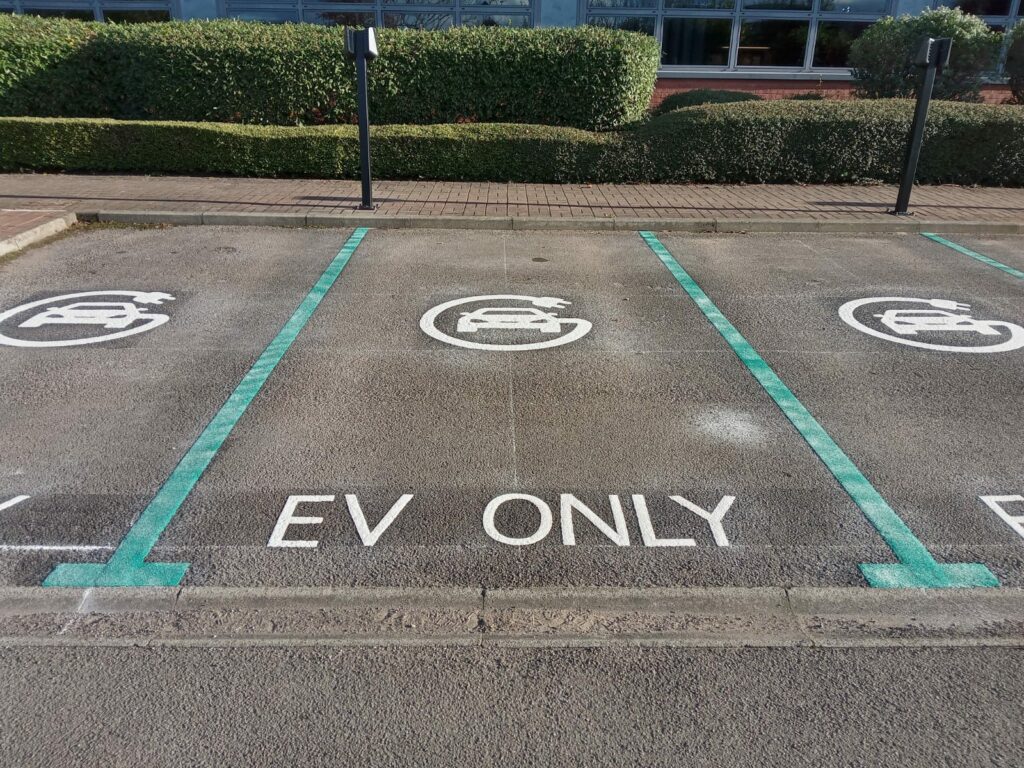 EV Charging Bay Markings Highest Quality Thermoplastic Tarmac Parking